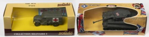 SOLIDO: Two Solido Military Models No. 6043 Dodge WC 54 and a No. 6212 Tigre, in original boxes