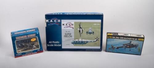 PLANES: A Corgi/Heller/Mach Military Model kits AH-6J Little Bird, SA 316/319 Alouette III, within original boxes