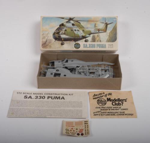 AIRFIX-72: A Airfix Military Airplane Model kit No. 362 SA.330 Puma, within original box