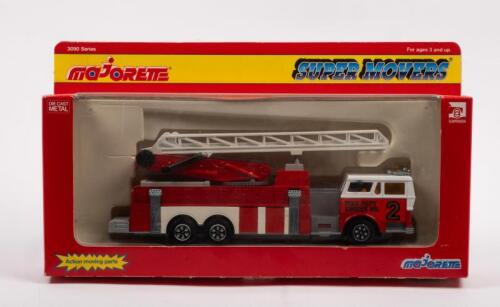 MAJORETTE: A Majorette Super Moves model No. 3096 Fire Engine with Extension Ladder, within original box, model in great condition