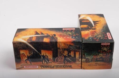 MATCHBOX: Two Matchbox Fire engine Series including a YFE13 1947 Citroen Type H Van and a YFE05 1932 Mercedes Benz Ladder Truck, within original boxes