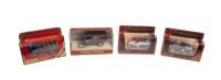 MATCHBOX YESTERYEAR FORD TT, CROSSLEY, ATKINSON (4): A group lot of 4 Matchbox Models Of Yesteryear, Y18 1918 Atkinson D type "Bass & Co", Y21C 1926 Ford model TT "Drambuie", Y26 1918 Crossley "Romford brewery", Y26 1918 Crossley "Gonzalez Byass", all mod