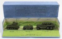 LIGHT TANK UNIT: A Pre War Dinky Toys No. 152 Royal Tank Corps Light Tank Unit set, comprising of light tank Austin 7 car reconnaissance car, in original box made in England by Meccano Ltd