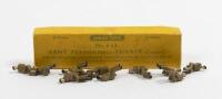 ARMY PERSONNEL: A Dinky Toys No.603 Army Personnel Private Seated figurines for use on Dinky military vehicles. Includes 11 figures