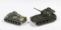 SOLIDO: Two Solido models including a No. 223 AMX 13T Bitube&nbsp;Anti-Aerien and No. 233 Char Renault R 33, made in France&nbsp;