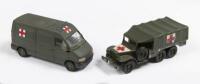 SOLIDO: Two Solido models including a No. 242 Dodge 6x6 T 223 WC 63 and a Renault Master Van, made in France &nbsp;