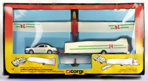 CORGI: A Corgi No. 12 Glider and trailer set, glider really flies, within original packaging, models in good condition