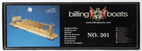 BILLING BOATS: A Billing Boats No. 301 Building Slip For Plank-On-Frame Ship Kits, within original box made in Denmark