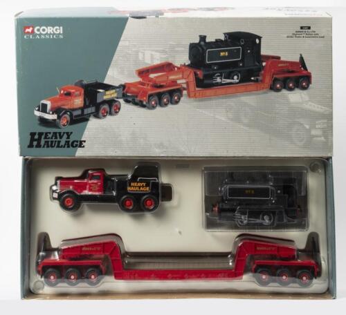 CORGI CLASSICS: A Corgi Classics No. 31007 Annis and Co Ltd Diamond T Ballast with Girder Trailer and Locomotive Load, within original box, models in great condition