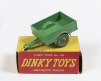 DINKY TOYS LAND ROVER TRAILER: A Dinky Toys number 341 Land Rover trailer, finished in green with light grey&nbsp;tyres, made in England, Meccano ltd, still in original box&nbsp;&nbsp;