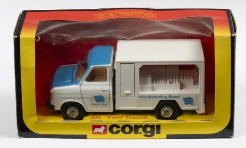 CORGI #405 FORD TRANSIT: A Corgi Toys Ford Transit delivery vehicle, product number 405, finished in the milk marketing board livery, in all original packaging