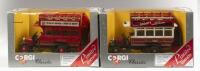 CORGI CLASSIC THORNYCROFT BUSES: A pair of Corgi Classic Thornycroft buses, #888 Grant's, C884 beer is best, limited edition, some damage to plastic on the packaging&nbsp;