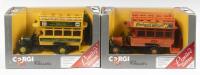 CORGI CLASSIC THORNCROFT BUSES: A pair of Corgi Classic Thornycroft buses, #975 Allenburys pastilles, #C885 Thomas tilling Ltd, both in original packaging&nbsp;