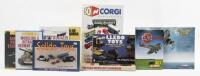 SOLIDO LLEDO AIRFIX CORGI TOYS BOOKS MAGAZINES: A group lot of books, magazines, catalogues, DVDs etc, Solido toys, Corgi 50 anniversary, lledo&nbsp;Toys collectors guide, scale modellers handbook, the toys of Astra pharos, the Airfix handbook to name a few