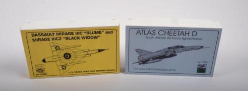 HIGH PLANES MODELS: Two High Planes Models Airplane Model kit including an Atlas Cheetah C and a Dassault Mirage IIIC "Blume" and Mirage IIICZ "Black Widow", within original packaging unopened
