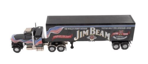 MATCHBOX: A Limited Edition Matchbox Collectibles Jim Beam Commemorative 200th Anniversary Tractor-Trailer, within original Styrofoam packaging, missing box, model in great condition