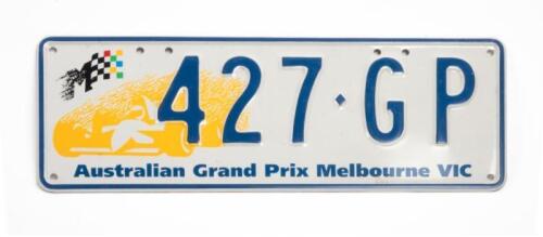 Australian Grand Prix Custom Victorian plates '427 GP', sold with rights to display - [Location: Cheltenham, VIC]