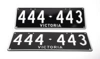Six-Digit Victorian Custom Numeric plates '444-443', sold with rights to display [Location: Cheltenham, VIC] - 2