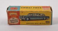 MERCEDES BENZ 600 PULLMAN CORGI TOYS: A mercedes benz 600 pullman, finished in dark red paintwork, this model has the operating windscreen wipers, glidamatic spring suspension, model number 247, manufactured by Corgi toys - 5