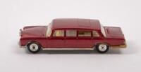 MERCEDES BENZ 600 PULLMAN CORGI TOYS: A mercedes benz 600 pullman, finished in dark red paintwork, this model has the operating windscreen wipers, glidamatic spring suspension, model number 247, manufactured by Corgi toys - 2