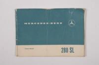 MERCEDES-BENZ 280 SL OWNERS MANUAL: A mercedes benz 280 sl/8, owners manual, edition A