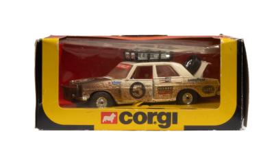 MERCEDES-BENZ 240 EURO RALLY CORGI: A mercedes benz 240, rally car dirty livery, product number #291