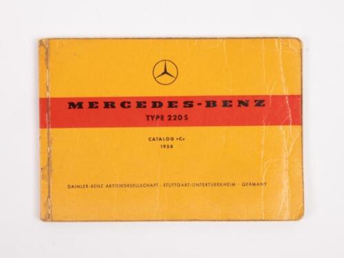 MERCEDES-BENZ TYPE 220 S CATALOG C 1958: A mercedes benz type 220 S, catalog c from 1958