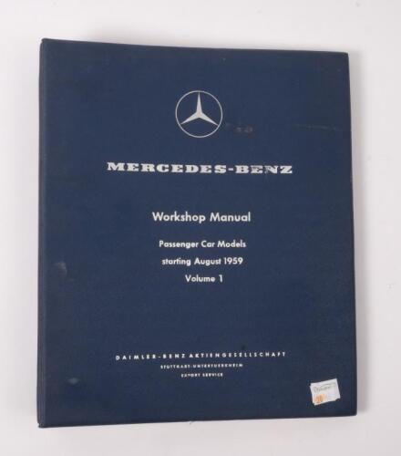 A Volume 1 1959 Mercedes-Benz workshop manual