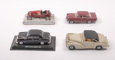 MERCEDES BENZ: A selection of various models, 180, Ponton sedan 1923 Rennwagen Targa Florio, 220 Finnie and a 300s Cabriolet.