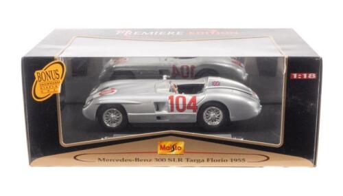 MERCEDES-BENZ 300 SLR: A 1:18th scale Maisto 1955 Mercedes-Benz 300 SLR "Targa Florio" model car, in box