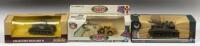 SOLIDO: Three&nbsp;Solido&nbsp;Military&nbsp;Models No. 6072 Renault R 35,&nbsp;No. 6110&nbsp;Command Car and a AMX 13 SS 11, in original boxes - 2