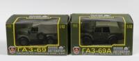 HAW ABTONPOM: Two&nbsp;Haw Abtonpom&nbsp;Military&nbsp;Models including two&nbsp;GAZ-69 Trucks, with in original boxes