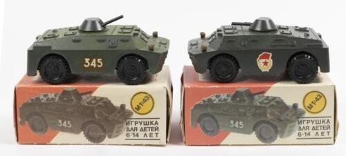 USSR: Two vintage Russian military models including a pair of Armoured Personnel Carrier BRDM-2, within original boxes