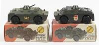 USSR: Two vintage Russian military models&nbsp;including a pair of Armoured Personnel Carrier BRDM-2, within original boxes