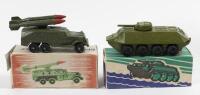 USSR: Two vintage Russian military models&nbsp;including a old 'Amphibious' USSR toy and a Multiple Rocket Launcher, with in original boxes