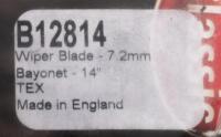 DB 4/5/6: A set of new old stock TEX Classic Bayonet 14" wiper blades (B12814) suitable for Aston Martin DB4/5/6. - 2