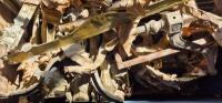 BRASS WORK: A large and small crate containing French style reproduction brass work, which appears to be for table and console assembly - 2