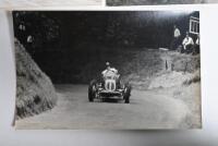 E.R.A: Five period original black and white images of the ex - Gerrard E.R.A of J.T.Stuart competing at various hill climb events - 2