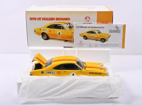22A · HT MONARO: A Limited Edition 1:18 scale CLASSIC CARLECTABLES Holden HT MONARO as raced by Norm Beechey to be the winner in the 1970 Australian Touring Car Championship. Model numbered '1395'/3000