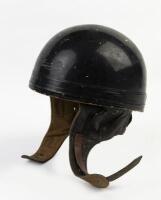 CROMWELL HELMET: A 1960 Cromwell plum pudding racing helmet