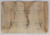 BUGATTI: Two large and impressive reproduction blueprint engineering drawings of the Type 38 and Type 43, thought to have been reproduced circa 1950s or 1960s - 2