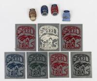 GEELONG SPEED TRIALS: A selection of badges and plaques related to Geelong Speed Trials, years ranging from 1970s-2000s.&nbsp;