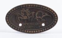 BUGATTI NEW ZEALAND: A oval shaped Bugatti Club New Zealand Badge, 8cm wide.
