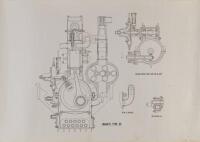 BUGATTI: A collection of four posters relating to detailed mechanical diagrams - 4
