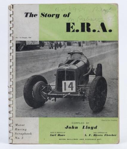 ERA: 'The Story of E.R.A - compiled by John Lloyd - Motor Racing Scrapbook No.3