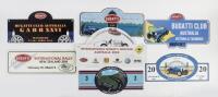 RALLY PLATES: A collection of seven Bugatti Car Club Of Australia rally plates
