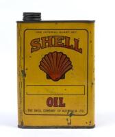 SHELL: A Shell Company of Australia one imperial quart oil tin circa 1920s