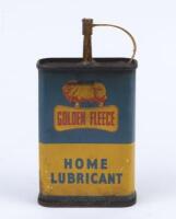 GOLDEN FLEECE: A Golden Fleece 4 Fluid Ozs Home Lubricant handy oiler with dog bone logo.