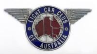 LIGHT CAR CLUB: A Light Car Club of Australia car badge
