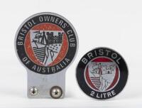 BRISTOL: Two badges relating to the Bristol marque